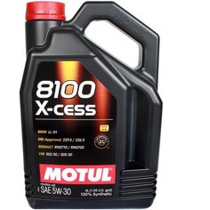 HC-синтетическое моторное масло Motul 8100 X-cess 5W30, 4 л