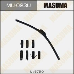 Щетка стеклоочистителя бескаркасная MASUMA 23"/575 мм универсальная 8 переходников