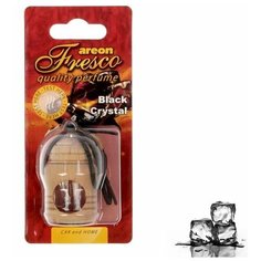 Ароматизатор подвесной бутылочка в дереве AREON FRESCO Black Crystal
