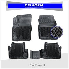 Коврик салона Ford Focus III (2011-2015) EVA 3D Premium Delform