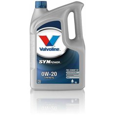 Синтетическое моторное масло VALVOLINE SynPower FE 0W-20, 5 л, 1 шт.