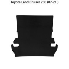 Коврик ЭВА в багажник для Toyota Land Cruiser 200 (07-21г.) переходящий в третий ряд. ЕВА соты от SUPERVIP для Тойота. Черный цвет.