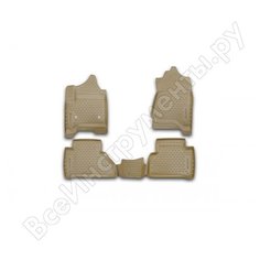 Коврики 3D в салон CADILLAC Escalade, 01/2015->, 4 шт. (полиуретан, бежевые), CARCDL00001b Element Autofamily