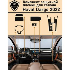 Haval Dargo/ Хавал Дарго/ Комплект защитных пленок для салона ГУ+консоль+приборная панель+ руль Tonexpert.
