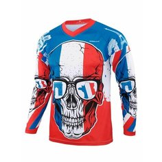 Мотоджерси череп триколор / Лонгслив с черепом Enduro Store