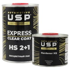 Комплект (лак, отвердитель для лака) USP AUTOMOTIVE Premium Express HS 2+1 Clear coat 1000 мл 500 мл
