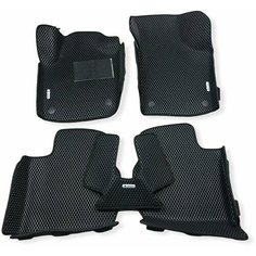 Автомобильные коврики ЭВА (EVA) для SKODA RAPID (I) / Шкода Рапид / c 3D бортами 2012-2020 + подпятник + 3 логотипа АвтоЕва.рф