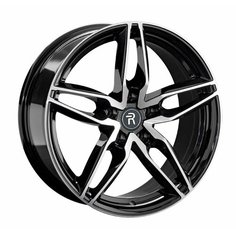 Колесный диск Replay B346 18x8" PCD5x112 ET30 D66,6 черный глянцевый с полированными лучами
