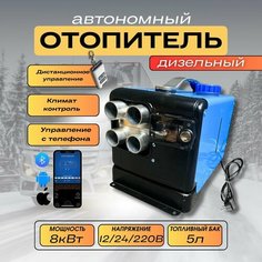 Сухой фен 8квт 3в1 12в/24в/220в блютуз 4 сопло металл корпус автономный отопитель Нет бренда