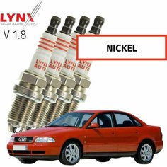 Свечи зажигания Audi A4 (1) / Ауди А4 1994 1995 1996 1997 1998 1999 2000 2001 V1.8 ADR, APT, ARG, AVV / никель, 4шт LYNXauto