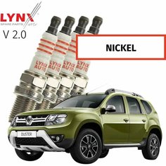 Свечи зажигания Renault Duster (1) / Рено Дастер 2010 2011 2012 2013 2014 2015 V2.0 F4R / никель, 4шт LYNXauto