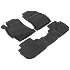 Коврики в салон для Subaru Forester III (2008-2012) PREMIUM, резина, с перемычкой, 5 шт. Atoll Group