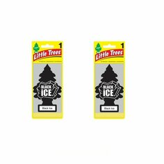 Ароматизатор елка ёлочка "Черный лед" (Black Ice) Little Trees Car-Freshner 2шт