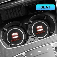 Коврик в подстаканник автомобиля SEAT, 2 шт Без бренда