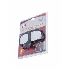 Зеркало дополнительное 3R-028(right) BLACK двойное, мертвой зоны 130*50мм панорамное внешнее с регулировкой (крепеж на зеркало) 3R