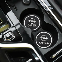 Коврик в подстаканник автомобиля OPEL, 2 шт Без бренда