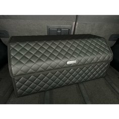 Органайзер в багажник Toyota Land Cruiser / Тойота Лэнд Крузер / Кофр 70х30х30, сумка, саквояж, ящик, черный с черной отстрочкой Andycar.Ru
