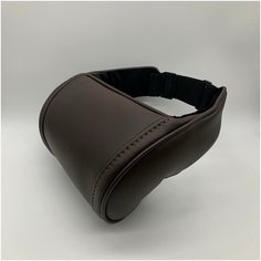 Автомобильная подушка для шеи на подголовник на сиденье темно-коричневая. Подарок автолюбителю Brave Elephant