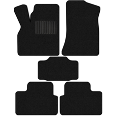 Коврики в салон текстильные Allmone "Стандарт" для Лада Приора 1 2008 - 2015, черные, 5шт. / Lada Priora 1