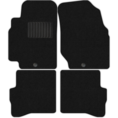Коврики в салон текстильные Allmone "Стандарт" для Nissan Almera Сlassic (B10) 2006 - 2012, черные, 4шт. / Ниссан Альмера Классик