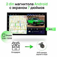 Магнитола 2din 7 дюймов 3GB / 32GB ANDROID 10, 8 ядерный процессор, Wi-Fi, GPS, Bluetooth, USB, IPS экран, универсальная 2дин автомагнитола Topway