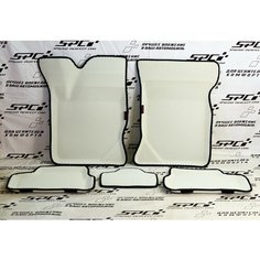 Новинка! Коврики Ева с Пресс Бортами на Lada Granta PRESS CITY_3D, белые с черным кантом SPC