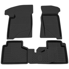 Комплект ковриков REZKON 1039040100 для Chevrolet Niva, LADA 2123 2002-2020 г., 4 шт. черный 4