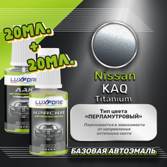 Luxfore подкраска для царапин и сколов Nissan KAQ Titanium 20 мл + лак 20 мл комплект