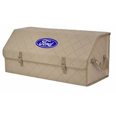Органайзер-саквояж "Союз" в багажник Ford (Форд), размер XXL. Цвет: бежевый с бежевой прострочкой Ромб. A&P Групп
