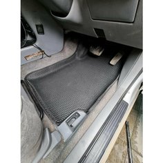 Коврики ЕВА (EVA, ЭВА, 3Д) с бортами /Nissan Juke 1 поколение YF15 2010-2020 / Ниссан Жук левый руль привод передний и 4WD / черный сота с черным кантом Авис Авто