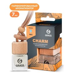 Ароматизатор ТероПром 9369030 Grass подвесной в бутылочке Charm, 7 мл