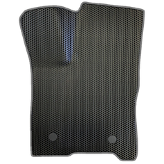 EVA коврик для Lada Vesta (2015-2022) водительский / Лада Веста / Черные соты, темно-серый кант Evaformat
