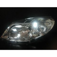 Фара левая рено сандеро renault sandero 2009-2014 хром с корректором SAT