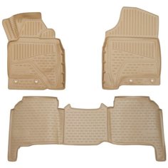 Коврики 3D в салон подходят для TOYOTA Land Cruiser (200 р) 2012-> П. Р, 3шт. (бежевый, полиуретан) Element
