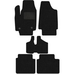 Коврики в салон текстильные Allmone "Стандарт" для Лада 4*4 Легенд 1 (212140) 2021 - Н. В, черные, 5шт. / Lada