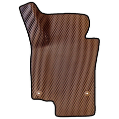 EVA коврик для Skoda Octavia A5 (2004-2013) 2 пок. / Шкода Октавия А5 / 3Д лапка - без разреза / Коричневые соты, черный кант Evaformat