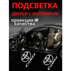 Подсветка дверей, проекция логотипа для Toyota Camry (2шт.) Авто тема