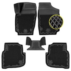 Коврик салона Volkswagen Polo седан (2009-2020) EVA 3D Premium Delform