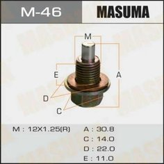 Пробка (болт) поддона масляного (M12x1.25) c шайбой и магнитом Nissan / Mazda / Infiniti / Mitsubishi Masuma