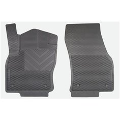 Коврики Автодрайвер для Skoda Kodiaq Шкода Кодиак 2017-н. в. передние резиновые с бортом, соты Avtodriver