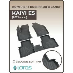 Коврики автомобильные 3D в салон для Kaiyi E5 (2021-н. в.) / Коврик автомобильный Каи (Кайи) Е5 (2021- н. в) Mile