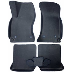 Автомобильные коврики ЕВА EVA ЭВА для Audi A4 (B5) 1994-2001 Ауди А4 Б5 черный(сота)-черный Gallex