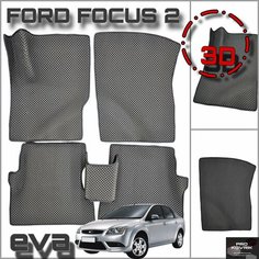 ЭВА коврики для Ford Focus 2, eva, ева Форд Фокус 2 без разреза 2004-2011 седан, хэтчбек эва PRO Kovrik