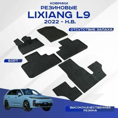 Коврики резиновые LiXiang L9 / Ли Л9 2023-н. в. с рисунком сетка. Sei Ntex