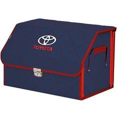 Органайзер-саквояж "Союз Премиум" в багажник Toyota (Тойота), размер L. Цвет: синий с красной прострочкой Ромб. A&P Групп