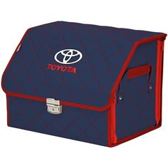 Органайзер-саквояж "Союз Премиум" в багажник Toyota (Тойота), размер M. Цвет: синий с красной прострочкой Ромб. A&P Групп