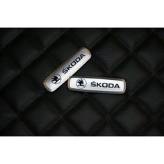 Логотип (шильдик) на автомобильный коврик с маркой автомобиля Skoda / Шкода PRO Kovrik