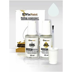 Подкраска FORD, код 7VT, 7VTA, 7VTAWWA, FROZEN WHITE, набор FixPaint Double, краска и лак для подкраски сколов и царапин