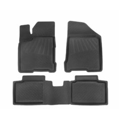 Коврики в салон для Lada Vesta SD/SW/SW Cross (2015- Н. В.) GRAND, резина, с перемычкой 4 шт Atoll Group