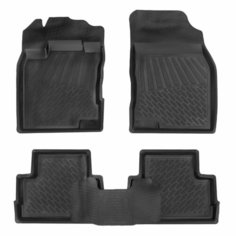 Коврики в салон с высоким бортом для Nissan Qashqai (2014-), сборка Англия, резина, с перемычкой, 5 шт. Sei Ntex